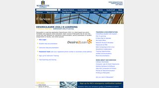 Desire2Learn (D2L) E-Learning | IT Services | Marquette University