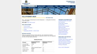 D2L Student Help | IT Services | Marquette University