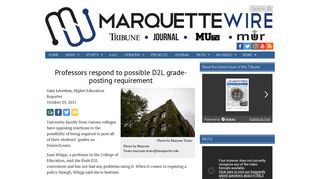 Professors respond to possible D2L grade-posting ... - Marquette Wire