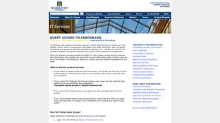 Guest Access to CheckMarq | IT Services | Marquette University