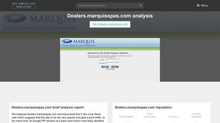 Dealer S Marquis Spas. Marquis Dealer Login Page