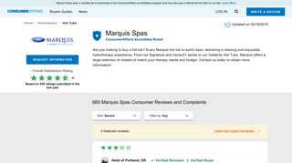 Marquis Spas | Page 4 - ConsumerAffairs.com