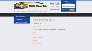 Parts Look-Up Links | Marr Bros., Inc