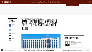 The Marriott Hack: How to Protect Yourself | WIRED