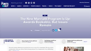 The New Marriott Program Is Up and Running, But Issues Remain
