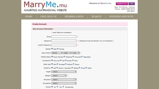 Register Free - Mauritius Matrimonial -Marryme.mu