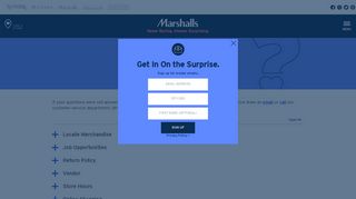 Customer Service | Marshalls