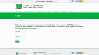 Login - Marshall University