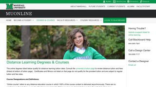 Distance Learning Degrees & Courses - MUOnLine - Marshall University