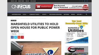 Marshfield Utilities to Hold Open House for Public Power Week ...