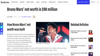 Bruno Mars Net Worth | Bankrate.com