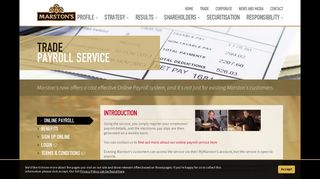 Online Payroll Service | Marston's PLC