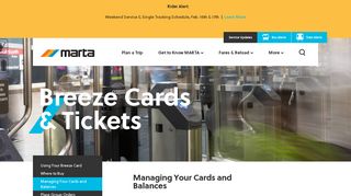 Managing Your Cards and Balances - MARTA