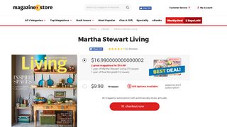 Martha Stewart Living Magazine Subscription | Magazine.Store