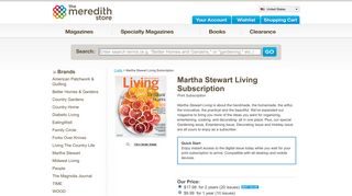 Martha Stewart Living Subscription - The Meredith Store