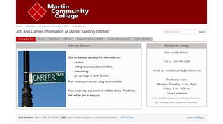NC Live - Job and Career Information at Martin - LibGuides at Martin ...