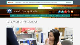 Renew Library Materials | Martin County Florida