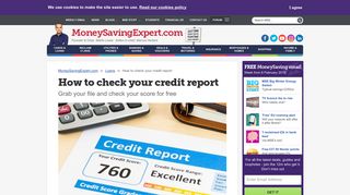 Credit report: Check your credit score for free - MSE - Money Saving ...