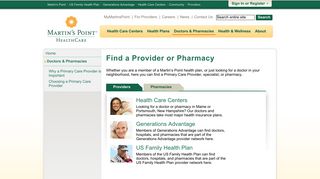 Doctors & Pharmacies - Martin's Point