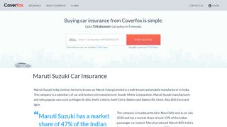 Maruti Car Insurance: Buy or Renew Maruti Suzuki Car Insurance Online