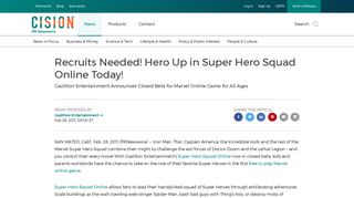 Recruits Needed! Hero Up in Super Hero Squad Online Today!