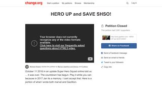 Petition · http://www.gazillion.com/ : HERO UP and SAVE SHSO ...