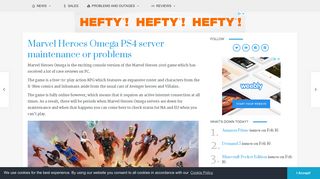 Marvel Heroes Omega PS4 server maintenance or problems, Jan 2019