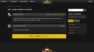 daily login reward is missing — Marvel Contest of Champions
