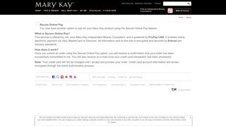 Secure Online Payment - Mary Kay