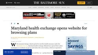 Maryland health exchange opens website for browsing plans ...