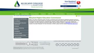 Maryland Higher Education Commission | Allegany College of Maryland