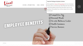 Employee Benefits | Live! Casino & Hotel - Maryland Live! Casino