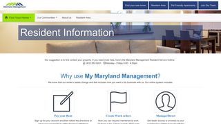 Maryland Management Company - Resident Information