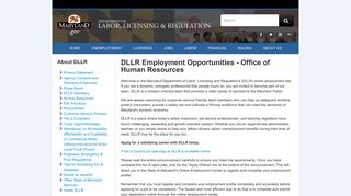 Office of Human Resources - Maryland Department of Labor ...