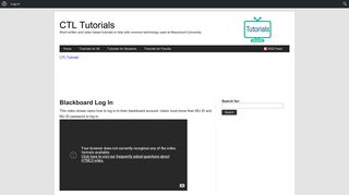 Blackboard Log In | CTL Tutorials - Marymount Commons