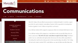 Communications - Maryville College