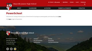 PowerSchool - Maryville Junior High School