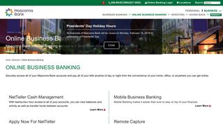 Online Business Banking - Mascoma Bank