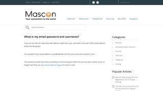 Mascon | What is my email password and username? - Mascon
