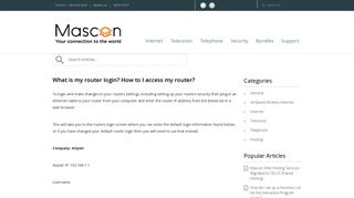 Mascon | What is my router login? How to I access my router? - Mascon