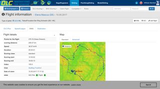 OLC Flight information - Elena Mascus (DE) - 10.05.2017