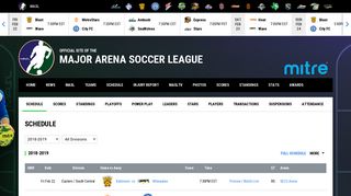 Stats - Major Arena Soccer League - MASL