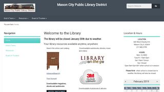 Welcome to the Library — Mason City Public Library District