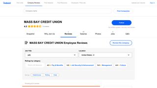 Working at MASS BAY CREDIT UNION: Employee Reviews | Indeed ...