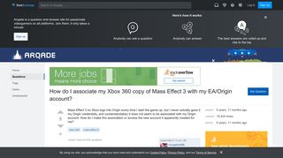 How do I associate my Xbox 360 copy of Mass Effect 3 with my EA ...