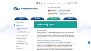 MassHousing Details | St. Mary's Credit Union | Marlborough, MA ...