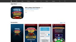 MA Lottery 2nd Chance on the App Store - iTunes - Apple