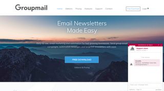 Free group email and mass email newsletter software