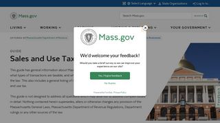 Sales and Use Tax | Mass.gov