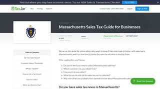 Massachusetts Sales Tax Guide for Businesses - TaxJar